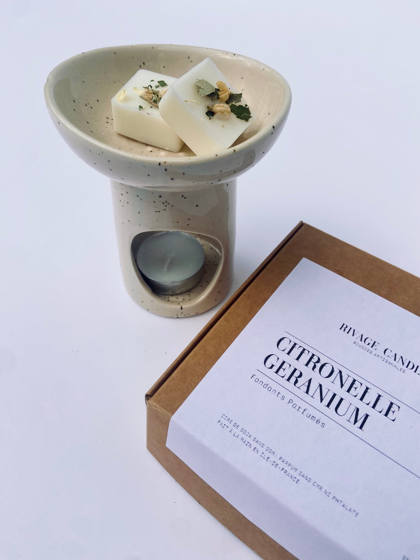 Fondants Parfumés Citronnelle Géranium et à la Cire Végétale Colza